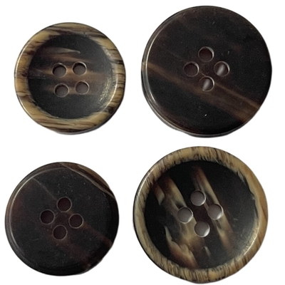 4 lỗ Polyester Buttons 32L và 26L Faux Wood Effect ODM / OEM Service