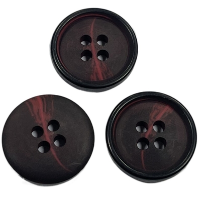 Bốn lỗ ODM Nút sừng tự nhiên 11/16 &quot;28L Matt đã hoàn thành