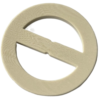 2 lỗ Khóa nhựa Polyester 61mm Màu nâu nhạt Sử dụng cho Áo khoác túi Áo khoác ngoài
