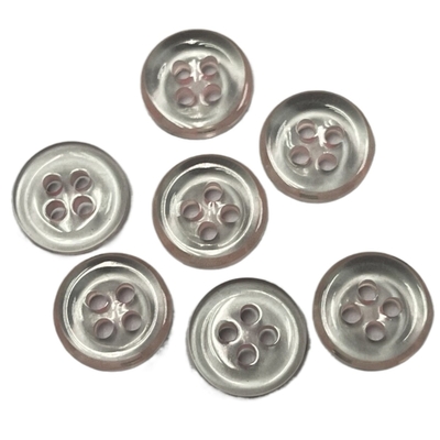 Nút áo bằng nhựa thiết kế trong suốt 4 lỗ 18L Màu hồng baby cho quần áo