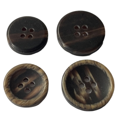 4 lỗ Polyester Buttons 32L và 26L Faux Wood Effect ODM / OEM Service