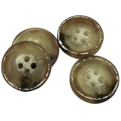 Áo khoác Sừng vật liệu tự nhiên Nút bốn lỗ 36L khắc Logo