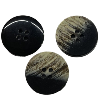 Faux Marble Polyester Buttons 4 Lỗ Đen 30L Sử dụng cho Áo len Áo khoác