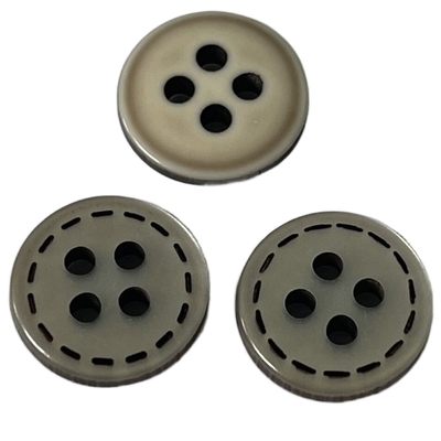 Nút áo sơ mi bằng nhựa in lụa 4 lỗ 18mm Sử dụng trên áo sơ mi Áo cánh Quần áo
