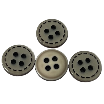 Nút áo sơ mi bằng nhựa in lụa 4 lỗ 18mm Sử dụng trên áo sơ mi Áo cánh Quần áo