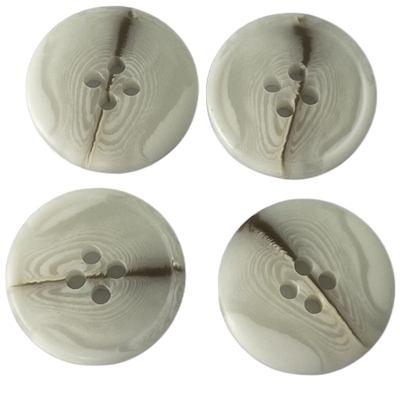 Áo khoác Jacket Faux Horn Buttons Matt Hoàn thiện 4 lỗ 36L Màu trắng