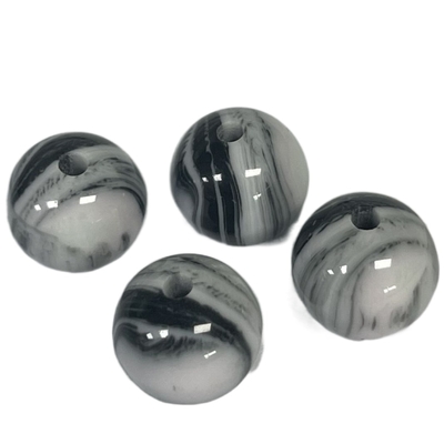 Một lỗ Nút hạt nhựa lạ mắt Hiệu ứng đá cẩm thạch 10mm Vòng cho hàng may mặc