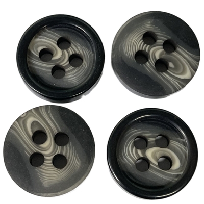 Nút sừng giả mờ đã hoàn thành với viền đen 28mm Sử dụng trên áo khoác khoác ngoài