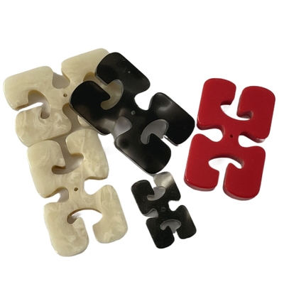 Nút hình chữ nhật 1 lỗ 30 * 19 * 4mm có hiệu ứng còi giả cho tự làm